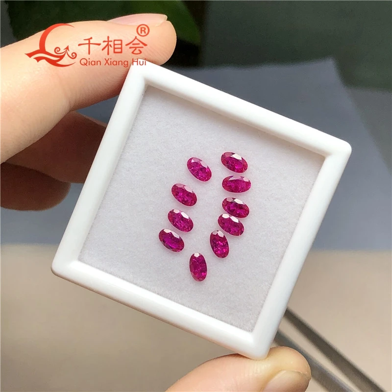 small  size oval shape natural cut ruby  including minor cracks and inclusions corundum loose gem stone wash basin river stone oval 60 70 cm