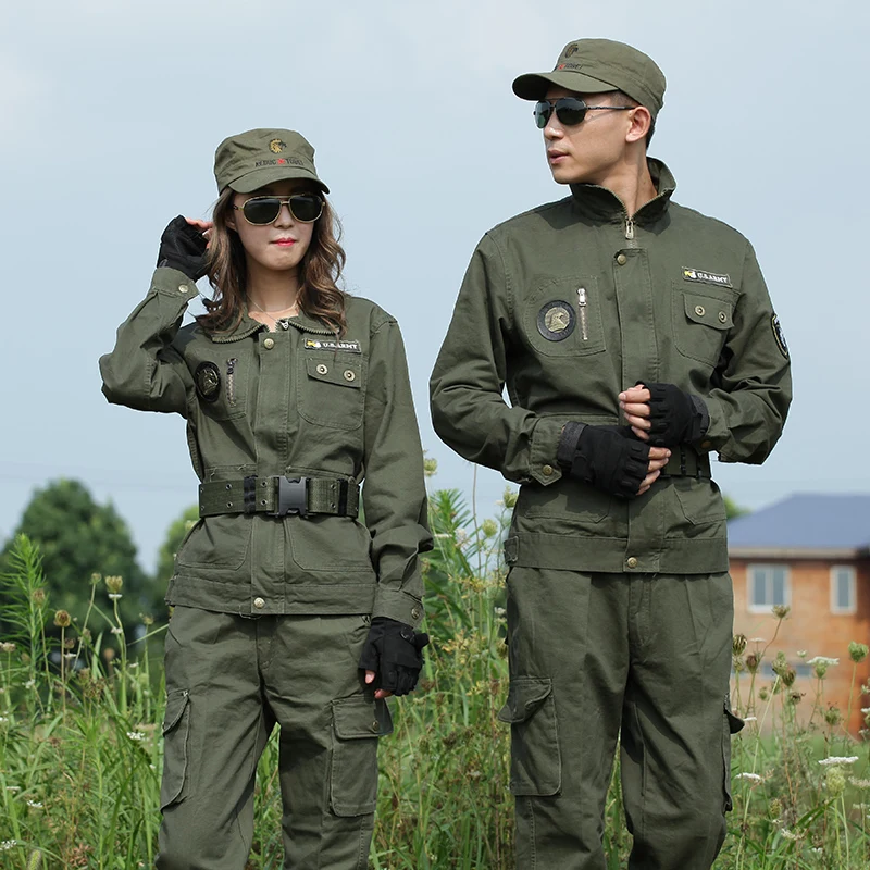 Американская армейская зеленая Униформа охотника хлопковая боевая рубашка женские брюки-карго тактическая одежда износостойкая ткань одежда для охотников мужчин