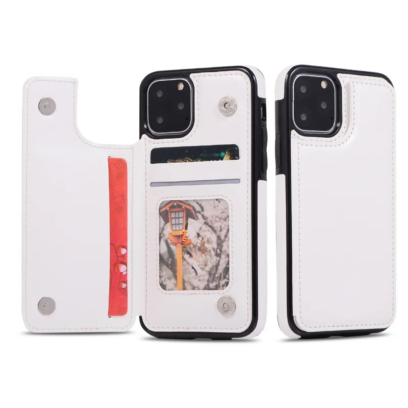 Чехол YISHANGOU для iPhone 11, XR, XS, MAX, 5S, 6s, 7, 8 Plus, из искусственной кожи, флип-кошелек, держатель для фото, чехол для samsung S8, S9, S10, для huawei - Цвет: White