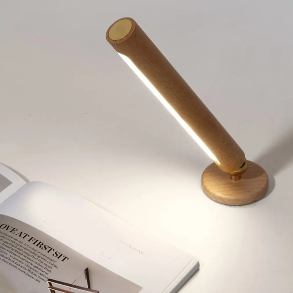 Wood Indoor Wall Light USB Charging 360° Rotatable Adjustable Brightness Touch Switch Sconce Corridor Wall Lights Night Lamp wall lights indoor
