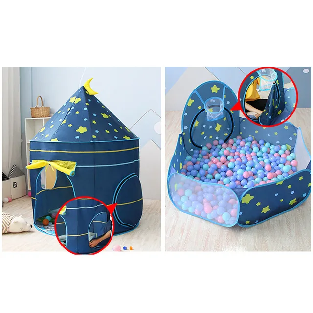 Children Tent Play House Toy Ball Pool Portable Children Tipi Tents Crawling Tunnel Pool Ball Pit House Kids Removable Tent 4