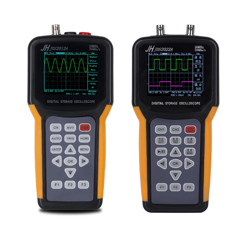 

JH JDS2012A Handheld Oscilloscope 2 Channels 20MHz oscilloscope Bandwidth mini portable digital oscilloscope LCD JDS2022A