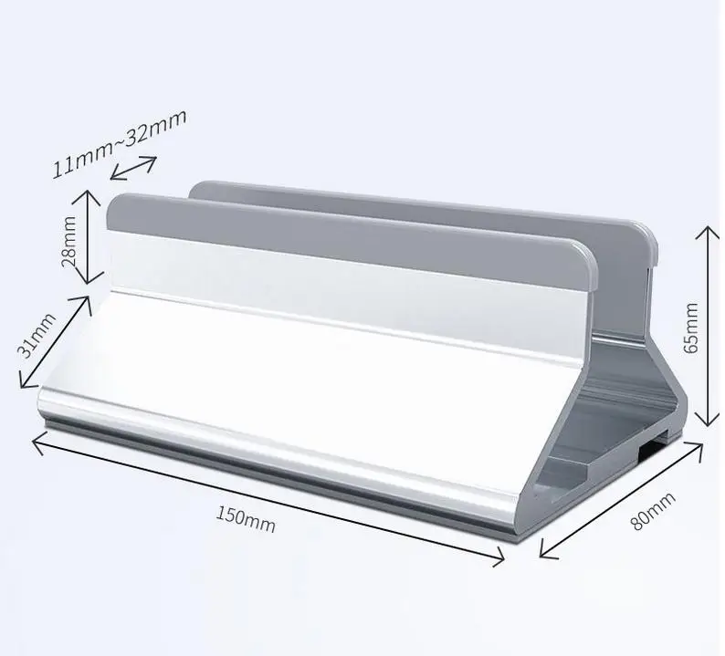 Vertical Adjustable Laptop Stand Aluminium Portable Notebook Mount Support Base Holder for MacBook Pro Air Accessory