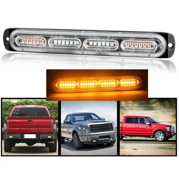 

LED Warning Light Ultra-Thin Motorcycle Pickup Flashing Strobe Lamp 12-24V Durable And Practical To Use