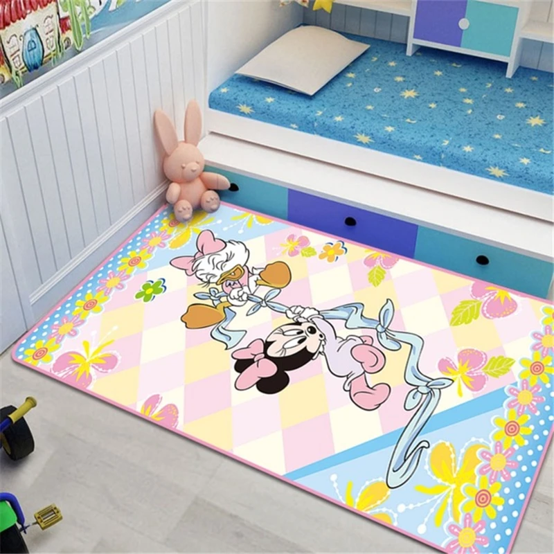 

Детский игровой коврик Disney 80x160 см, нескользящий ковер для гостиной, спальни, геометрический 3D ковер, Домашний напольный коврик