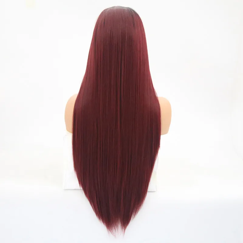 Rongduoyi#60 платиновый блондин синтетические парики на кружеве для женщин длинные шелковистые прямые парики термостойкие волокна волос блондированный парик - Цвет: T1557