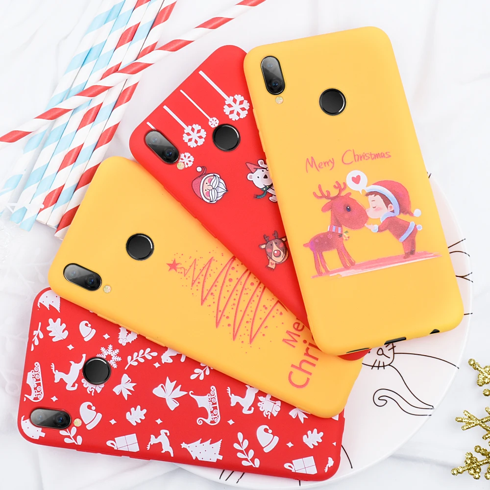 

Cartoon Christmas Deer Pattern Phone Case For Xiaomi Redmi Note 7 6 Pro Soft TPU Silicone Shell For Redmi K20 Pro 7 Case Capa