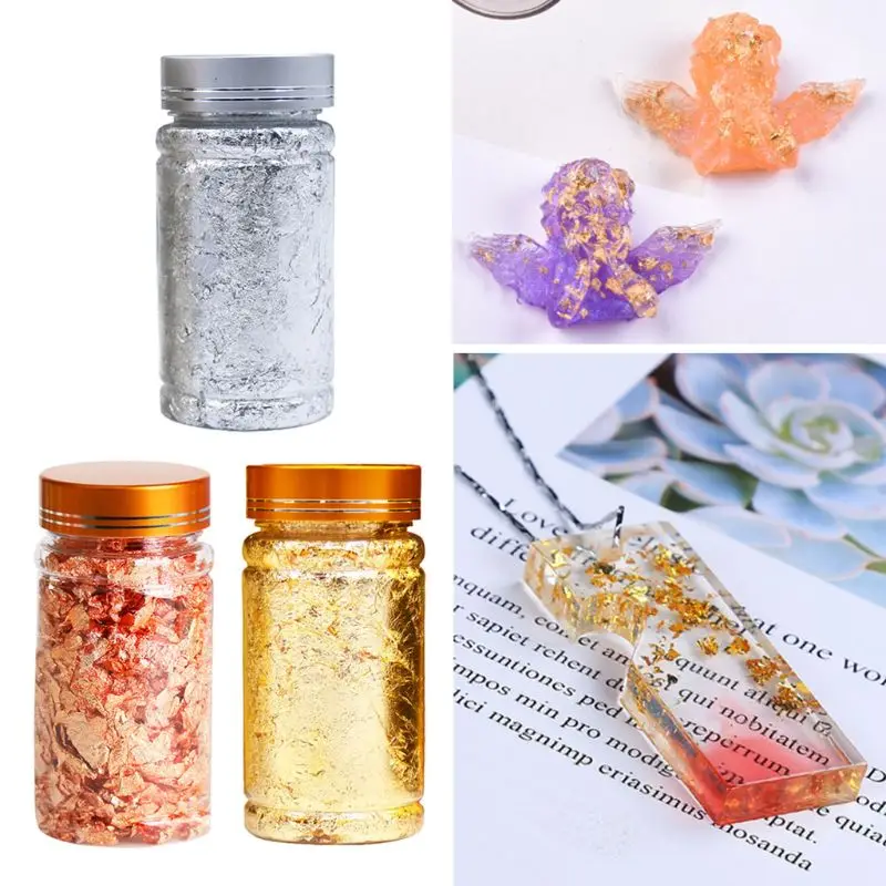 3g Gold Silver Foil Decorative Paper Resin Mold Fillings Shiny Sequins