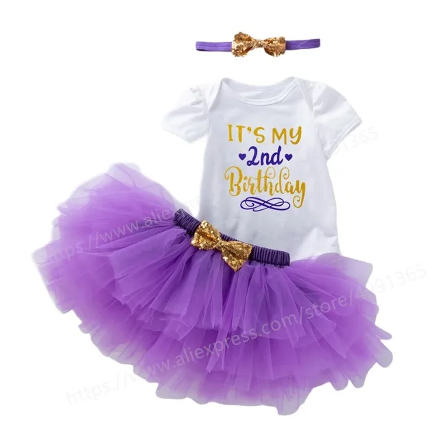 Baby Girl Clothes 2nd Birthday Dress Outfits 2 Years Girls Boutique Clothing Christening Dresses For Toddler Girls Birthday Dress