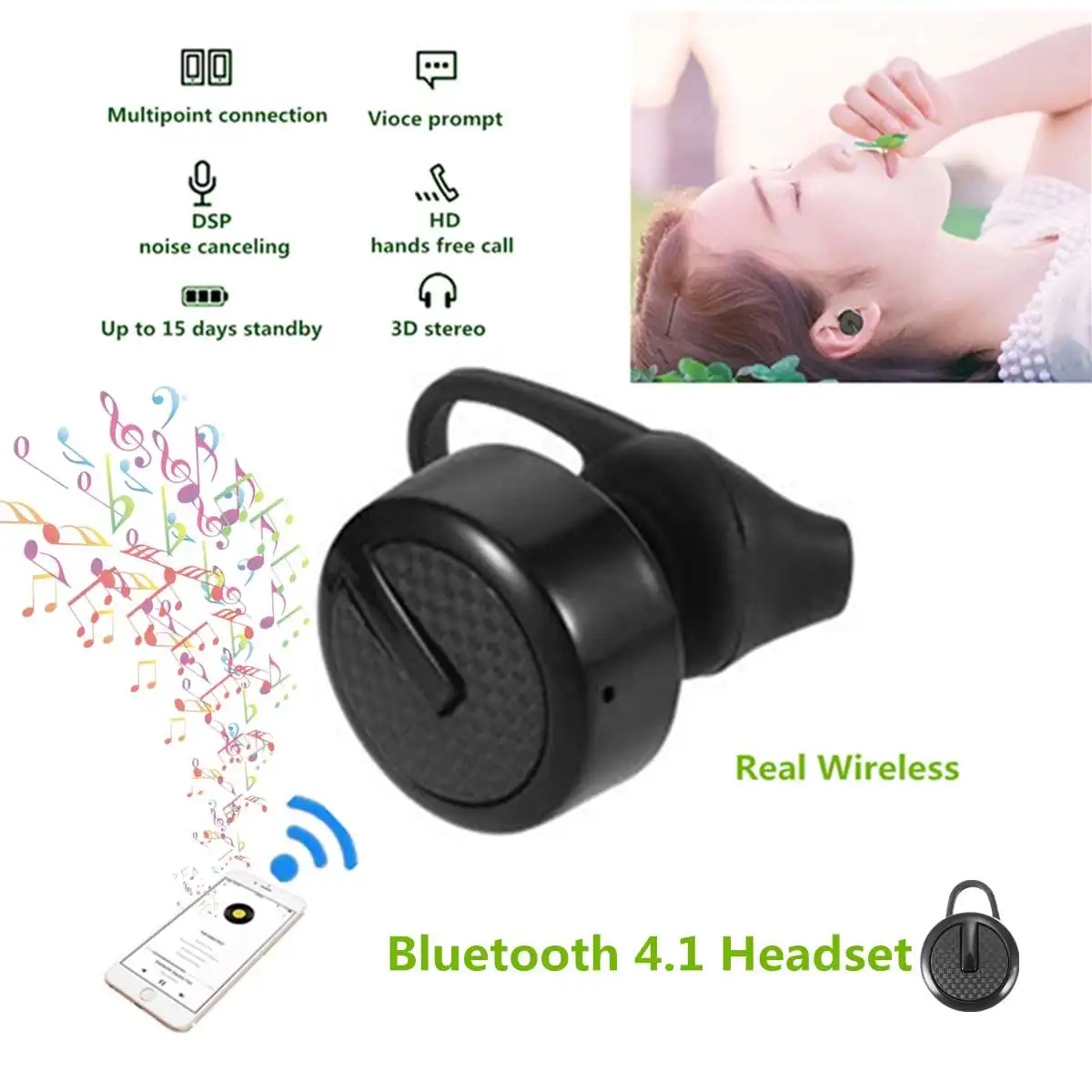 Мини беспроводные bluetooth наушники, спортивные наушники с микрофоном, свободные руки, высокое качество, снижающие шум, спортивные наушники, портативные наушники