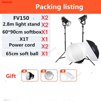 

Godox FV150 photography light kit LED Light 150W Dimmable 5600K CRI 96+ Built-in 2.4G Wireless Receiver CD50 T03