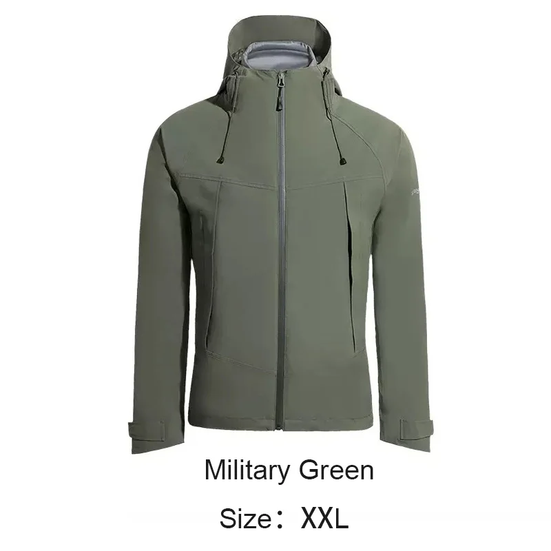 Military green XXL Xiaomi комплект из двух предметов пуховик водонепроницаемый дышащий влагопроницаемый тепло-сбор царапин износостойкий съемный - Цвет: Military green XXL