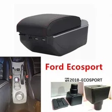 Для Ford Ecosport подлокотник коробка центральный магазин содержание подлокотник коробка с USB интерфейсом