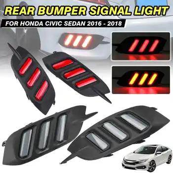 

2Function Led Reflector Light For Honda Civic Sedan 2016 2017 2018 Reflector Rear Bumper Brake Turn Signal Drive Accessories