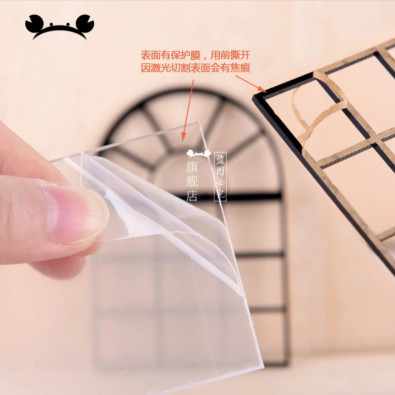 

3pcs/lot architecture Acrylic plastic 1:25 scale model window in building indoor design