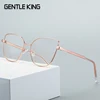 GENTLE KING Anti-blue Light Metal Eyeglasses Frame Women Men Clear Lens Glasses Irregular Optical Glasses Frame ► Photo 1/6