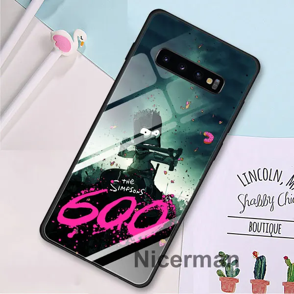 03 Чехол Homer J. Simpson из закаленного стекла для samsung Galaxy S10 S8 S9 Plus S10e Note 9 10 Plus A50 A30 - Цвет: 03