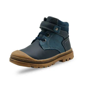 

Autumn Baby Boys Matin Boots Non-slip Waterproof Genuine Leather Children Shoes Fashion Kids Ankle Boots Size 26-31