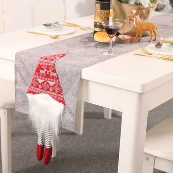 

Christmas Table Flag Faceless Doll Rudolph Innovative 3D Santa Claus Table Decor