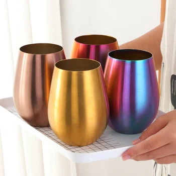 

500Ml Beer Wine Cup Beer Tumbler Cocktail Juice Milk Cup Metal Drinking Mug