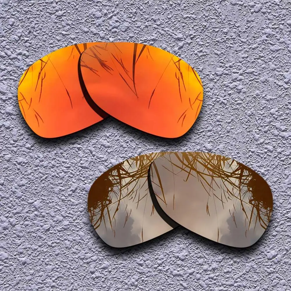 Fire Red-Brown 2 пары Поляризованные замена линз для Oakley Перекрестия 2012 Солнцезащитные очки-несколько вариантов - Цвет линз: Fire Red-Brown