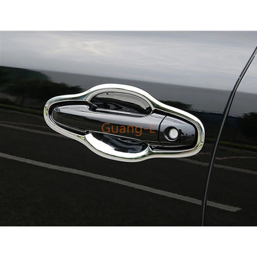 Peach Wood Grain Inner Door Handle Frame Cover Fit For Toyota Highlander 2015-19