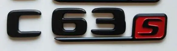 Буквы C 63s эмблемы для Mercedes W205 C205 S205 A205 C204 C63s C63 S AMG - Цвет: Matt Black