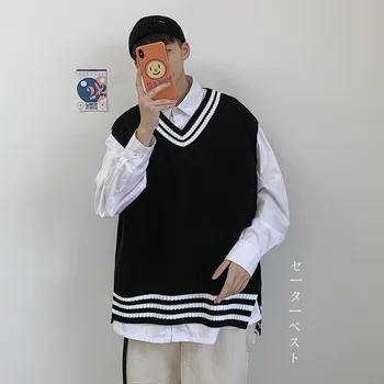 

2019 Autumn And Winter New Men's Loose Round Neck Sweater Bottoming Korean Version Of The Trend Shirt Pullover M-2XL