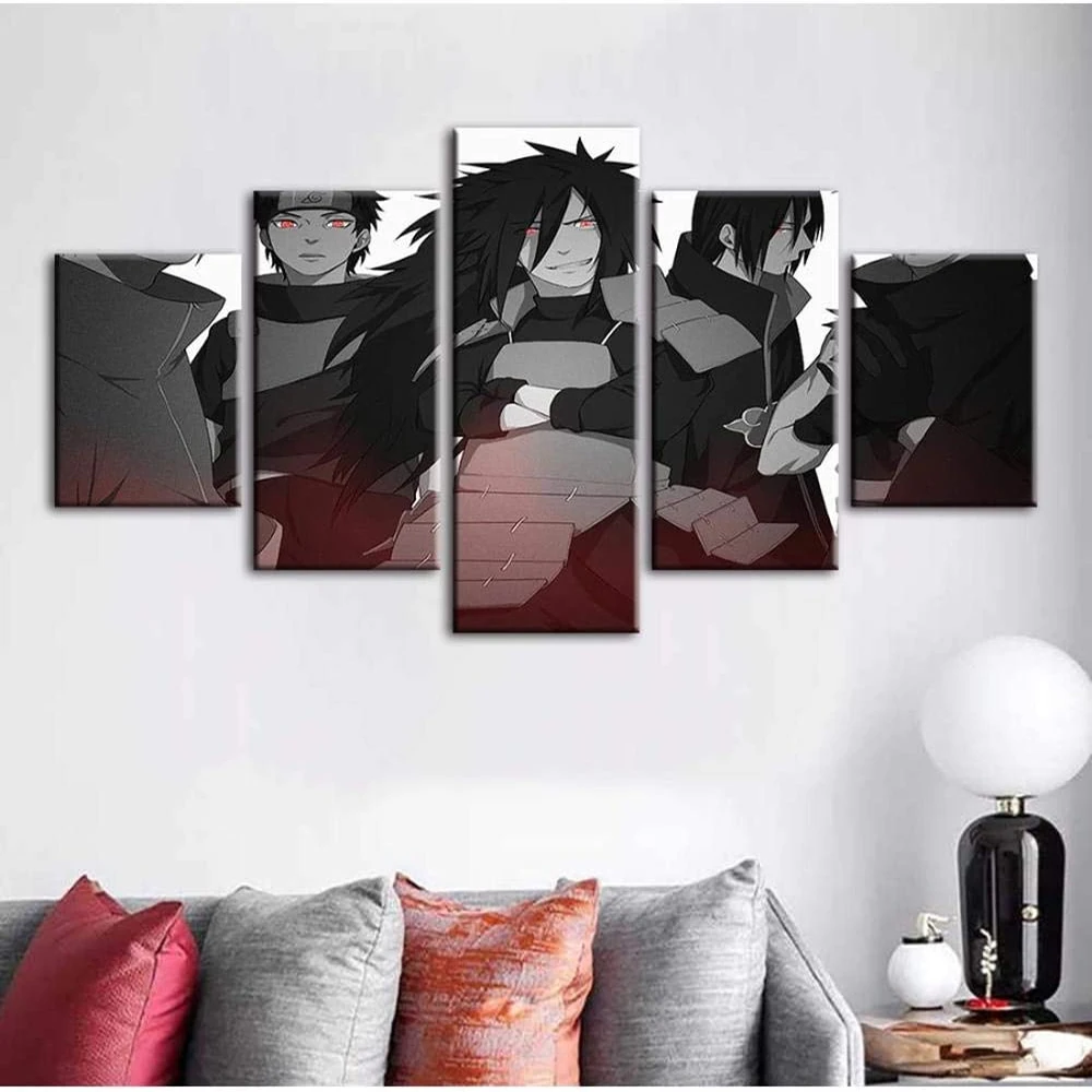 5 Piece Wall Art Canvas Anime Manga Posters Akatsuki Pictures Figure Prints Modern Decoration Paintings For Living Room | Дом и сад