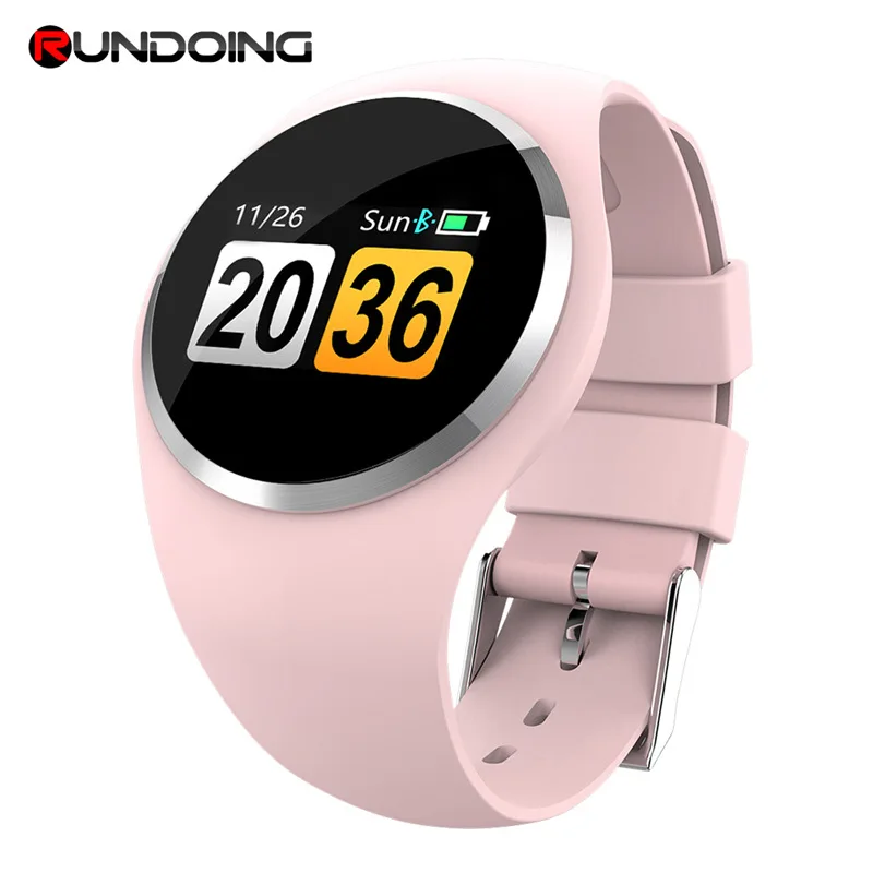 RUNDOING Q1 Colors LCD Screen Smart Watch Blood Pressure Heart Rate Monitor Fitness Tracker Women Fashion Smartwatch | Электроника