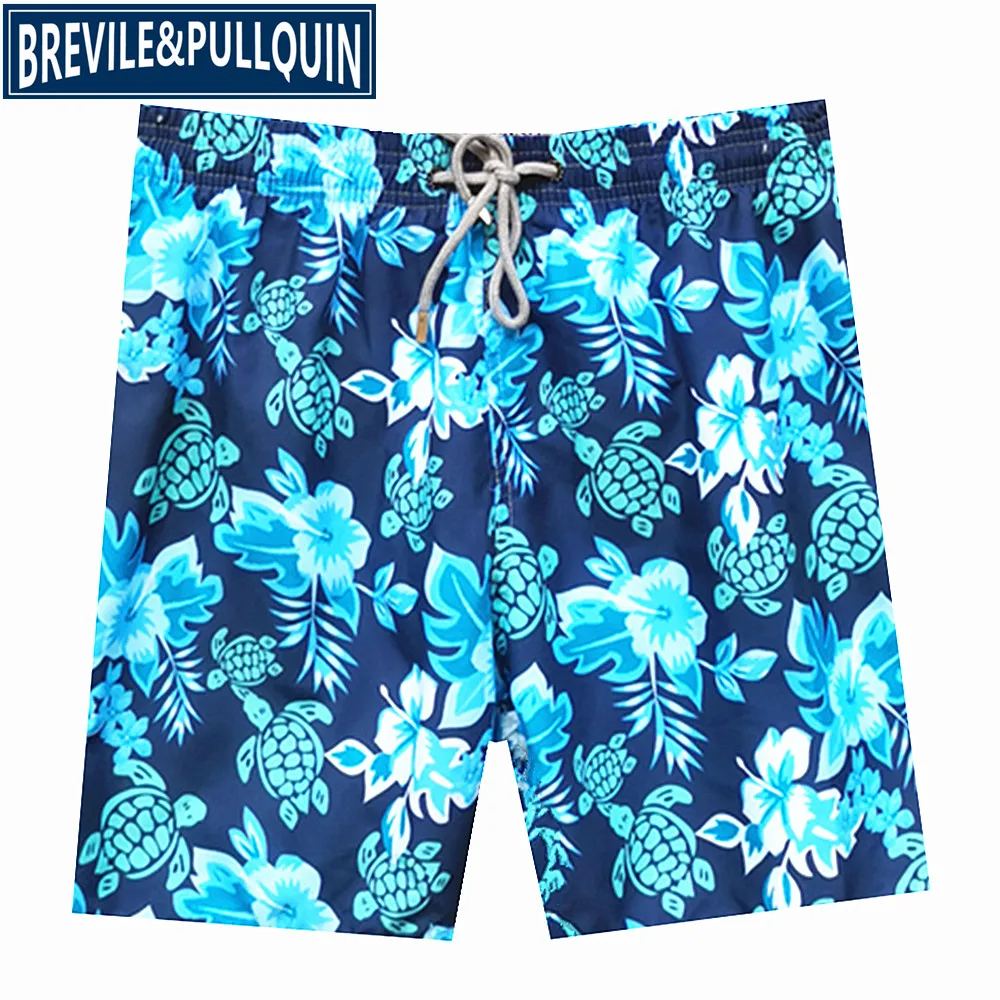 Большой бренд Brevile pullquin пляжные шорты мужские Черепашки купальники мужские плавки стрейч Martha's Vineyard сексуальные быстросохнущие - Цвет: U