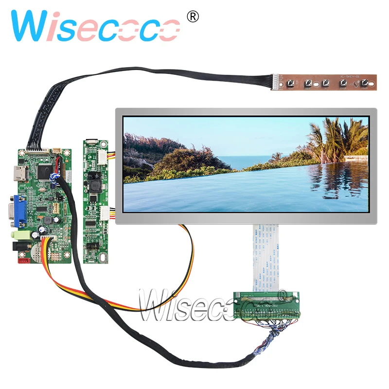 lcd with board 10,3 дюймов 1920*720 ips HSD103KPW2-A10 Pro Бар ЖК-экран 50 контактов LVDS HDMI VGA драйвер плата наружная высокая яркость 850nit - Цвет: lcd with board