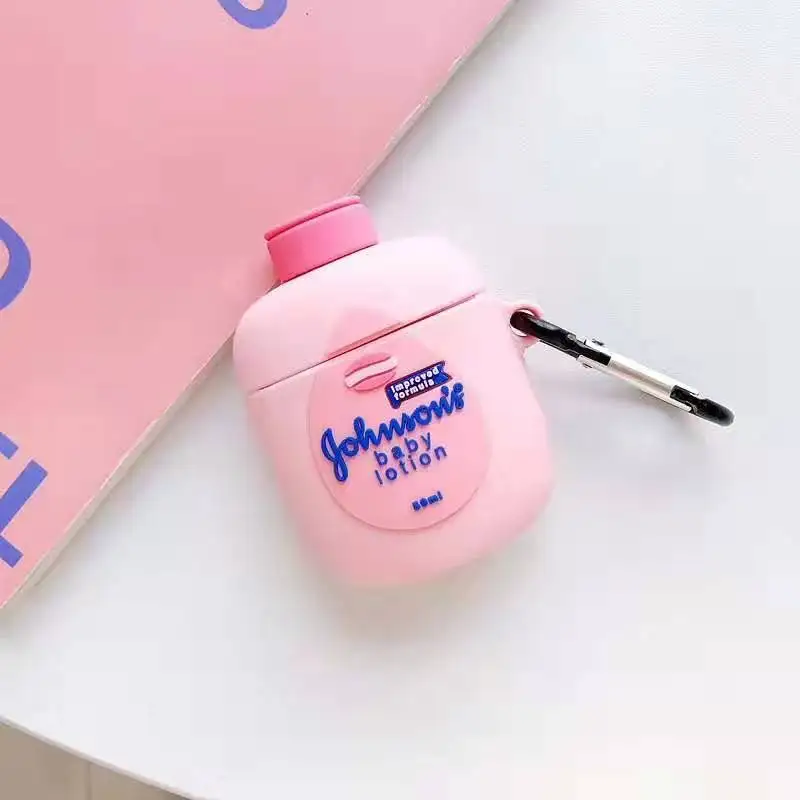 Розовый Мягкий силиконовый чехол JJohnson Baby Airpod для Apple iPhone Airpod 1 2 3 Pro, защитный чехол, противоскользящий брелок, беспроводной наушник