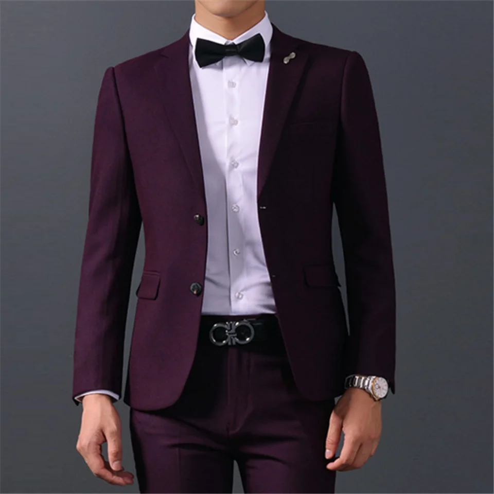 picture color Мужской костюм смокинг Noivo Terno Slim Fit Easculino вечерние костюмы для мужчин Жених на заказ двойной воротник смокинги(пиджак+ брюки - Цвет: picture color
