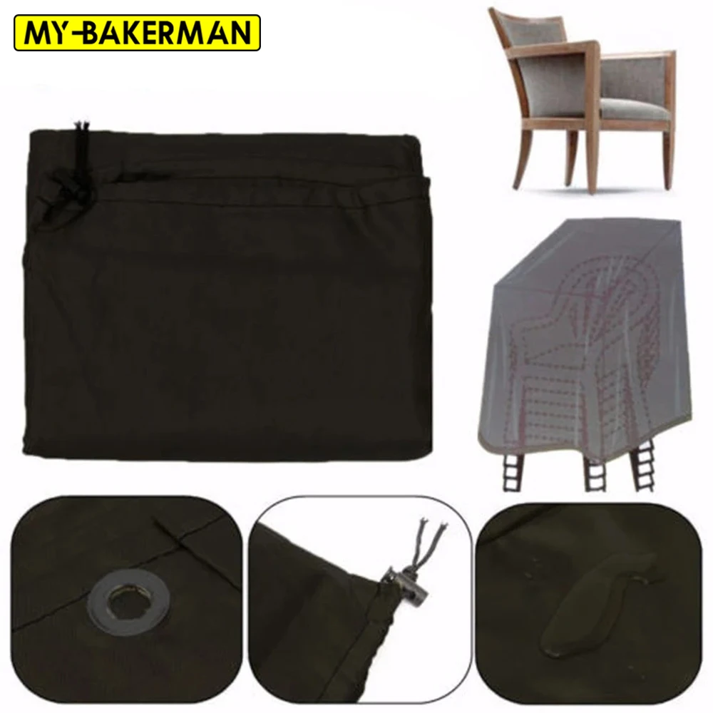 Outdoor Garden Terrace Stackable Chair dust Cover Storage Bag Furniture Protection Cover High Quality Waterproof and Dustproof