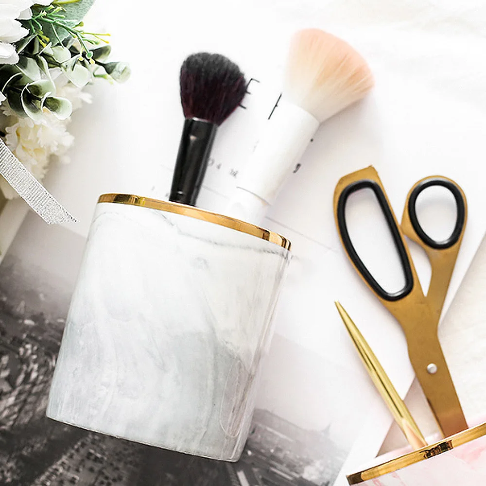 Marbling Desk Pen Pencil Holder Case Box Makeup Brush Office Organizer Stationery;Marbling Desk Pen Pencil Holder Marbling Desk Pen Pencil Holder Case Box Makeup Brush Office Organizer Stationery;Marbling Desk Pen Pencil Holder