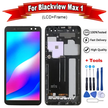 

For Blackview Max 1 LCD Display +6.01 inch Touch Screen With Frame Assembly Replacement For Blackview Max1 LCD +Free tools Tape