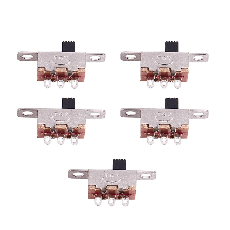 5 Pcs X On-off 2 Position Spdt 1p2t Panel Mini Slide Switch Solder Lug ...