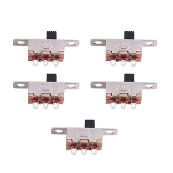 

5 Pcs x On-Off 2 Position SPDT 1P2T Panel Mini Slide Switch Solder Lug SS12F15G3
