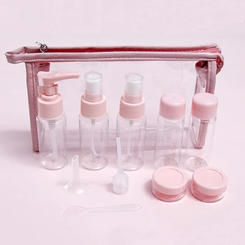 

11pcs /set Cute Portable Lotion Packing Bag Bottle Skin Care Products Travel Cosmetic Organizer Soft Storage Skin Milk Bottle