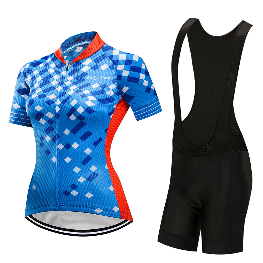 Cycling Clothes Women 2023 Summer Short Sleeve Bike Jersey Bib Sets Sport Triathlon Suit Bicycle