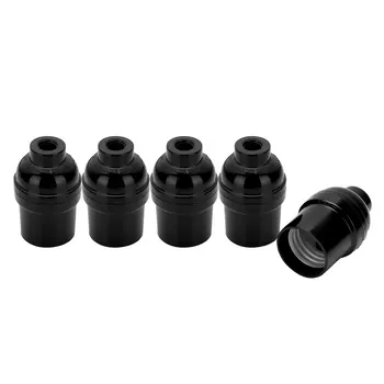 

Pack of 5 Bakelite Standard Screw-in E26 E27 Light Socket Plug Vintage Retro Edison Pendant Lamp Base Fitting Light Bulb Holder