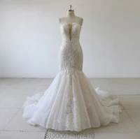 Новое кружевное свадебное платье русалки vestido de noiva - Цвет: Photo Color