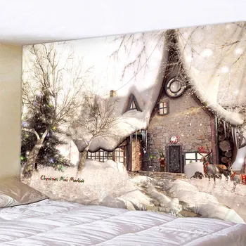 

Christmas house Art Home Wall Hanging Tapestry Wall Ornamentation Christmas Wall Decor High Quality Tapestry Home Decor