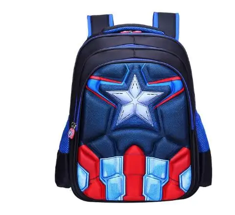 Online Superman Batman Capitán América niño niña niños Kindergarten mochila escolar mochilas para adolescentes niños mochilas de estudiantes