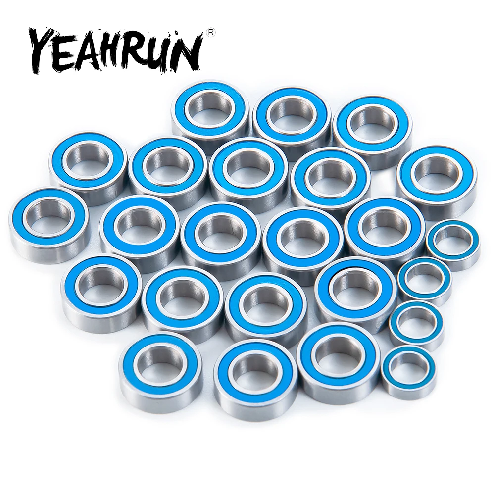 Yeahrun 24Pcs Mozzi Ruota In Metallo Kit Cuscinetto Per Tamiya Super Clodbuster Bullhead 1/10 Rc Car Truck Axle Upgrade Parts Accessori