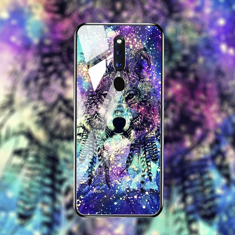 Чехол для телефона из закаленного стекла для OPPO F11 K1 Reno z, стеклянный чехол с цветком розы для OPPO F11 pro realme X lite Find X Cover - Color: M092