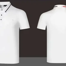 Мужская спортивная одежда для гольфа с коротким рукавом для гольфа с отворотом Спортивная дышащая рубашка для гольфа