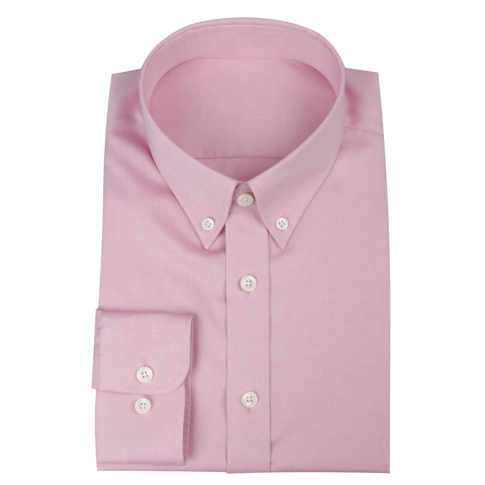 Luxury Oxford Dress Shirt Tailor Made Shirts Button Down Collar Casual Office Business Shirt 80s Two-Ply Wrinkle Resistant