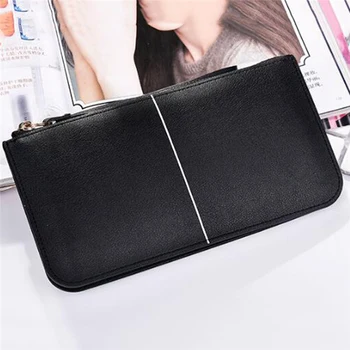 

Simple Leather Wallet Ladies Hand Cluth Bag Long Wallet multi-functional multi-card Coin Purse Bag Womens Wallets And Purses